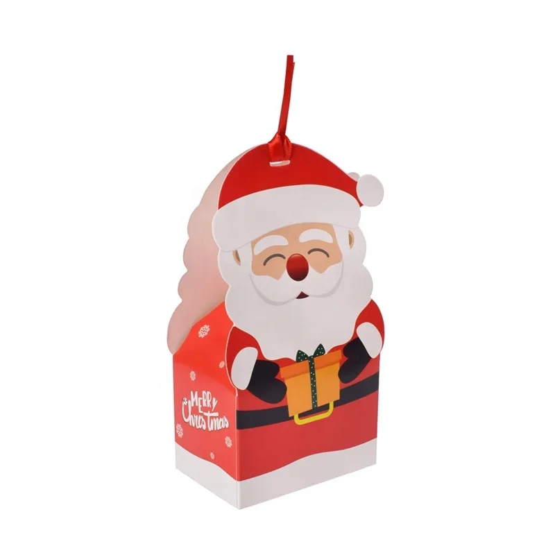 hot selling ZY factory support branded Christmas tree Santa Shape cake box mini candy containers grease proof custom cookies box
