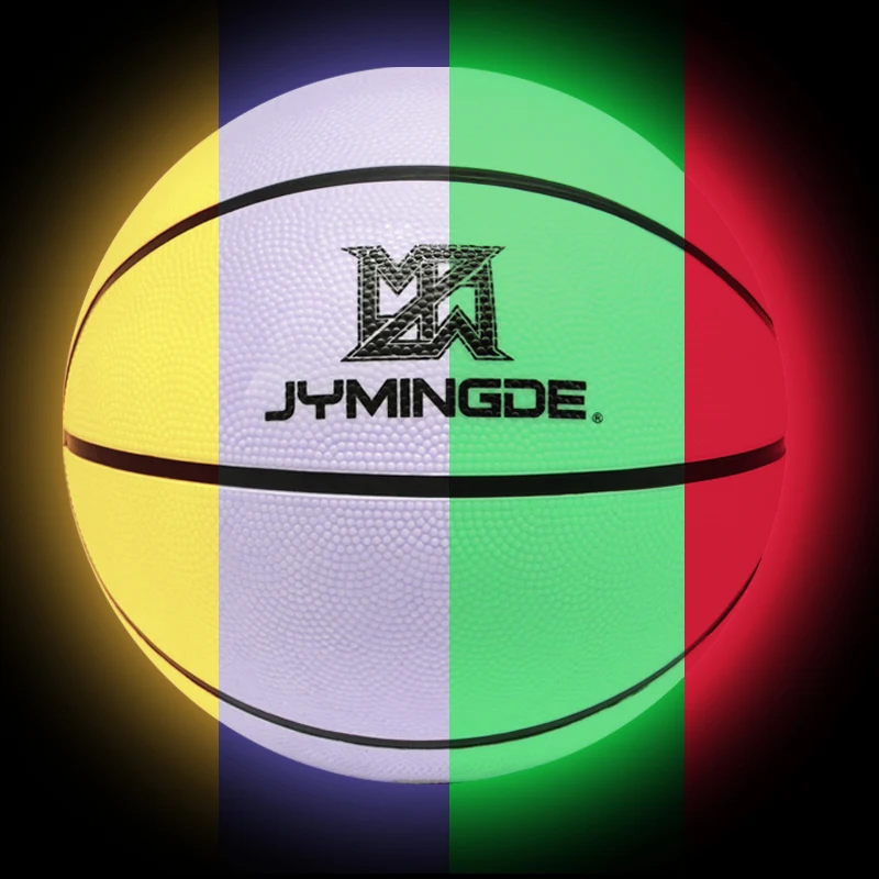 Custom multicolor led illuminate glow in the dark light up basketball ball