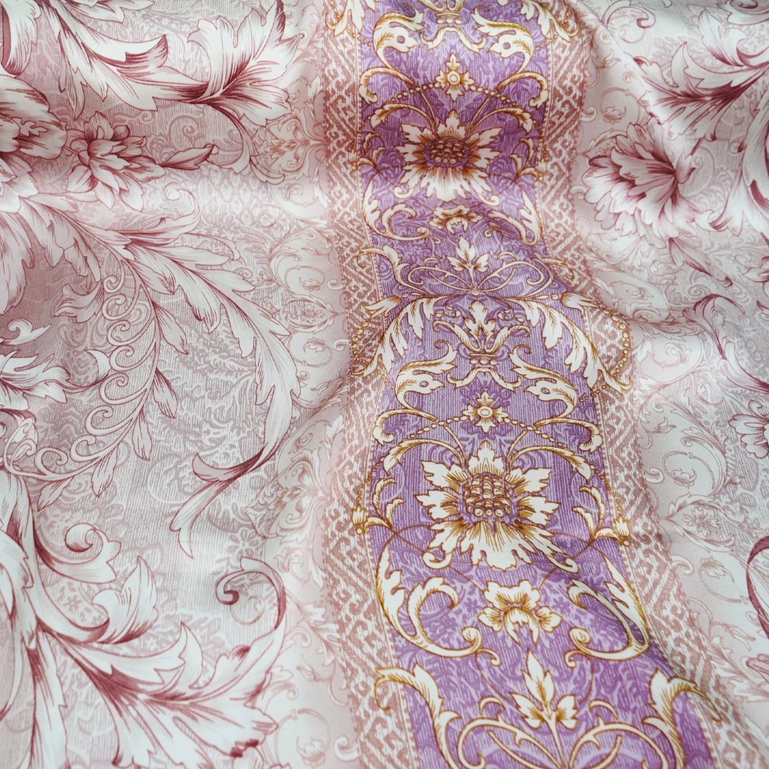 Тканая Ткань Шармез 100% шелк тутового шелкопряда с цветочным узором