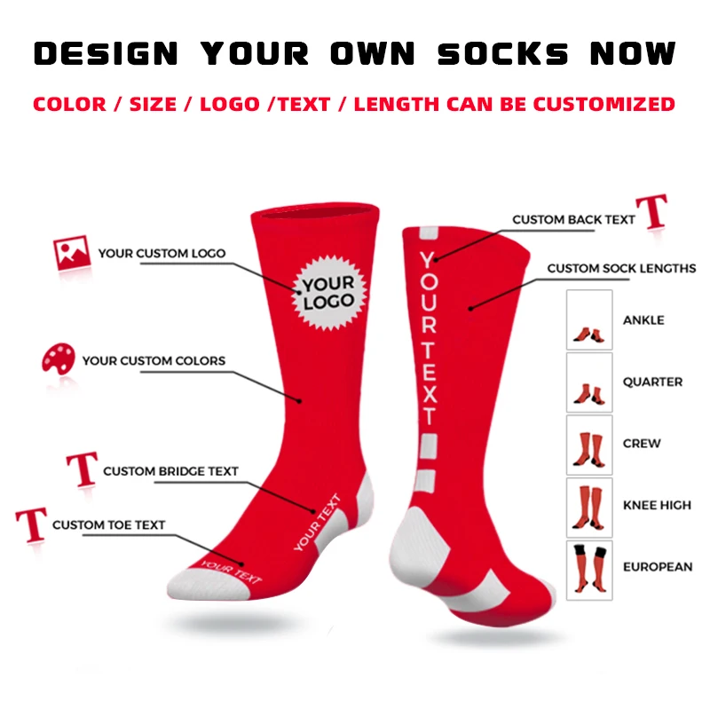 Plain Knit Embroidery Wholesale Custom Sock Bamboo Crew Grip Printing Baby Sport Made Happy Logo Socks Paper Card Customize