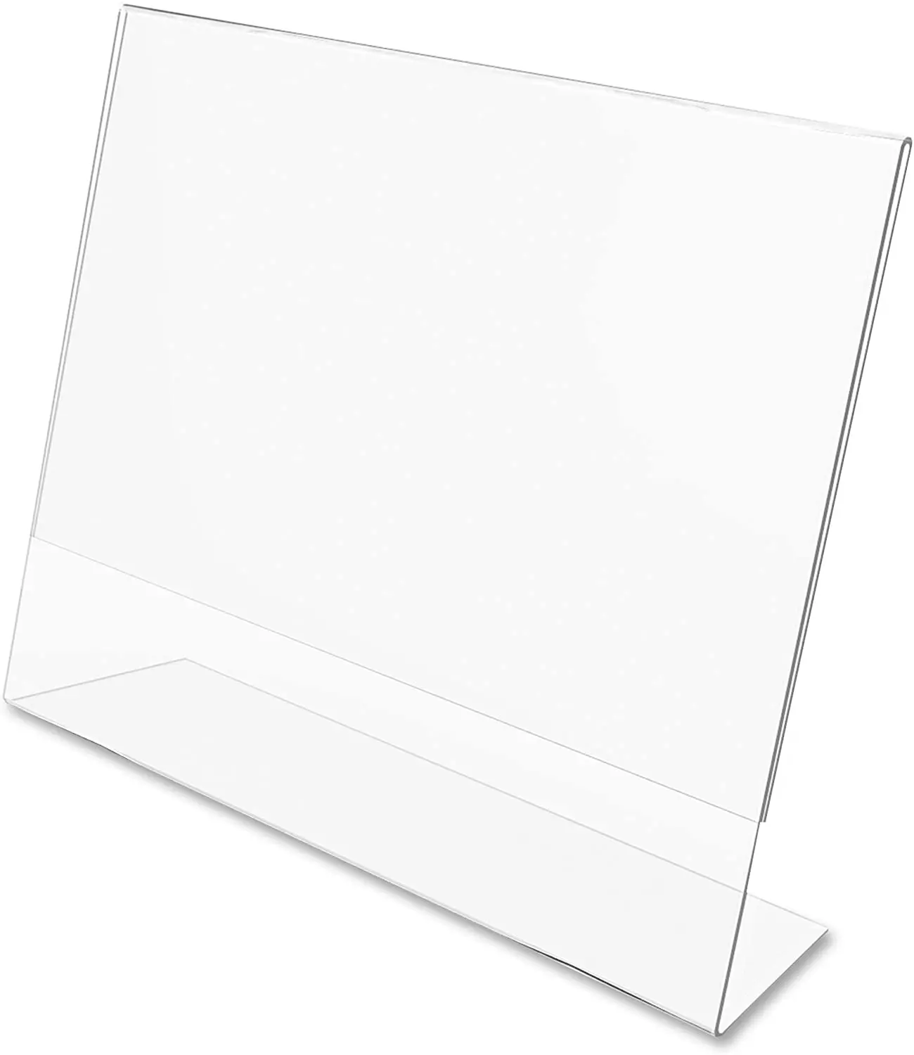 7x5 Horizontal self standing acrylic sign holder photo frame with insert for home office store