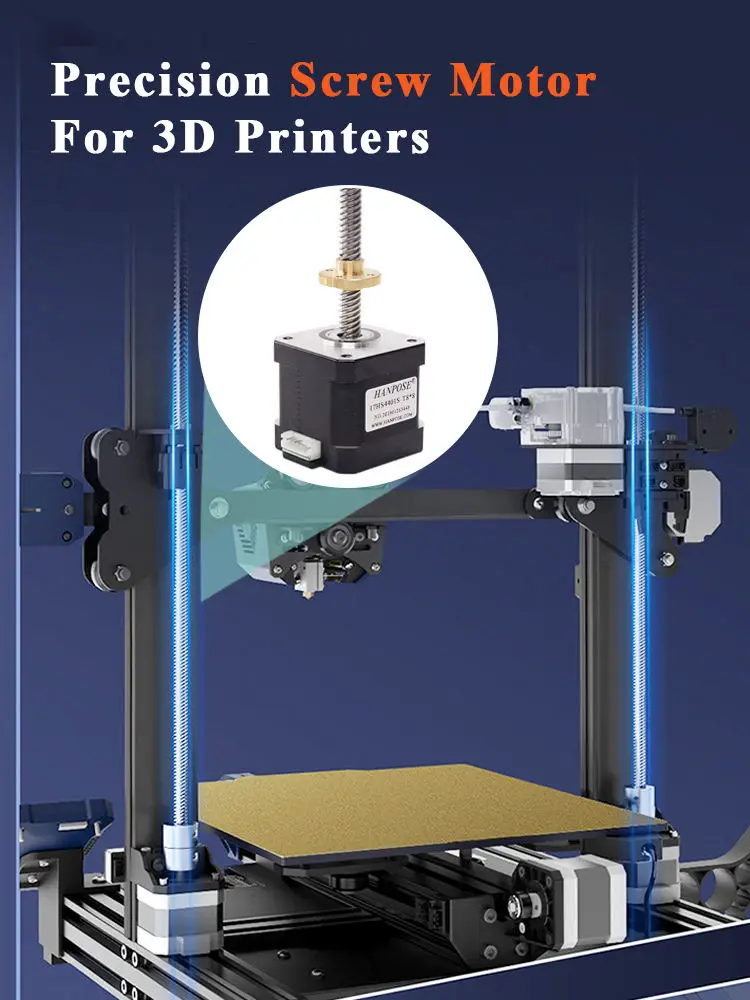 42 screw motor 1.8 degrees 17HS6401S-T8*8 screw motor screw 200mm length 1.7A 70N.cm torque  12v nema17 stepper motor