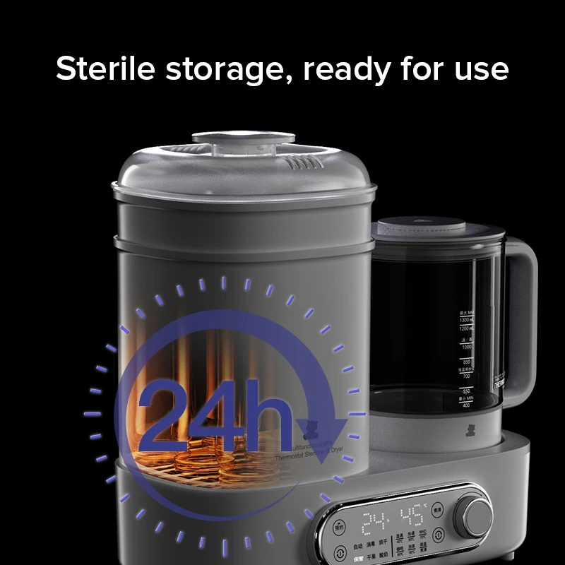 10-in-1 Multifunction with Electric steam Cleaning and Drying baby bottle heater for Quick Heating of Breast Milk Formula