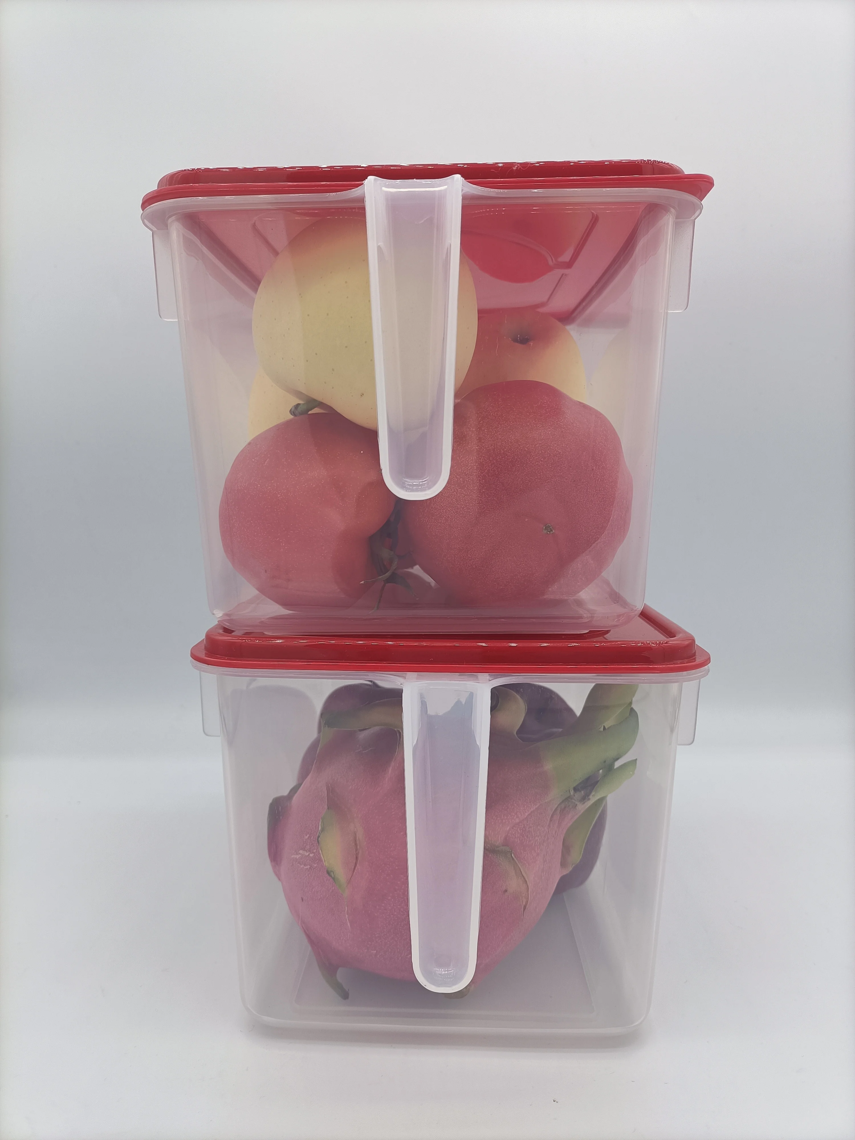 
Food Storage Box with Lid with Handle for Refrigerator Keep Food Fresh,refrigerator Crisper BPA Free Plastic Kitchen Square >5L 