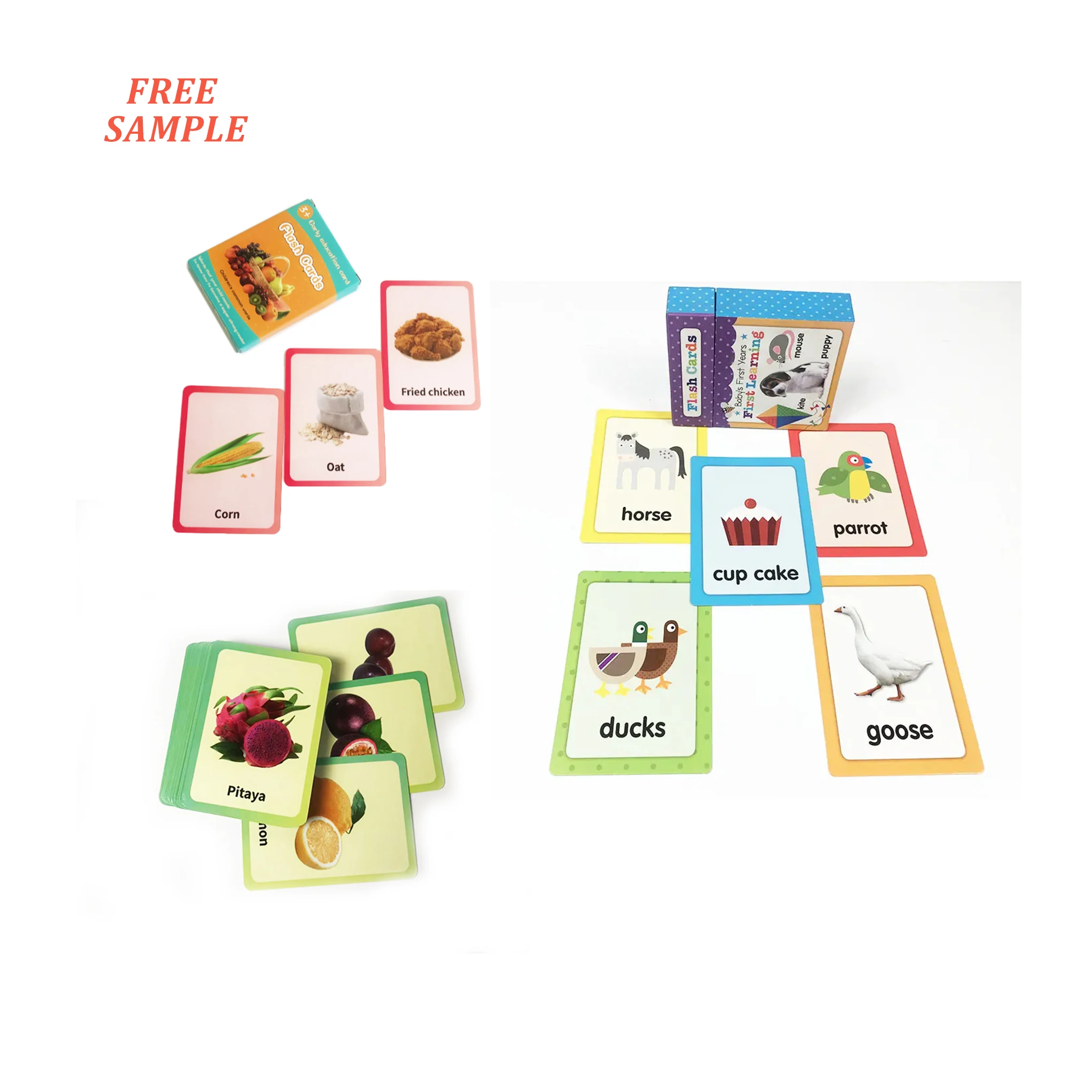 Wholesale Cognitive Cards Customized Paper Sight Words Flash Cards For Kids Educational