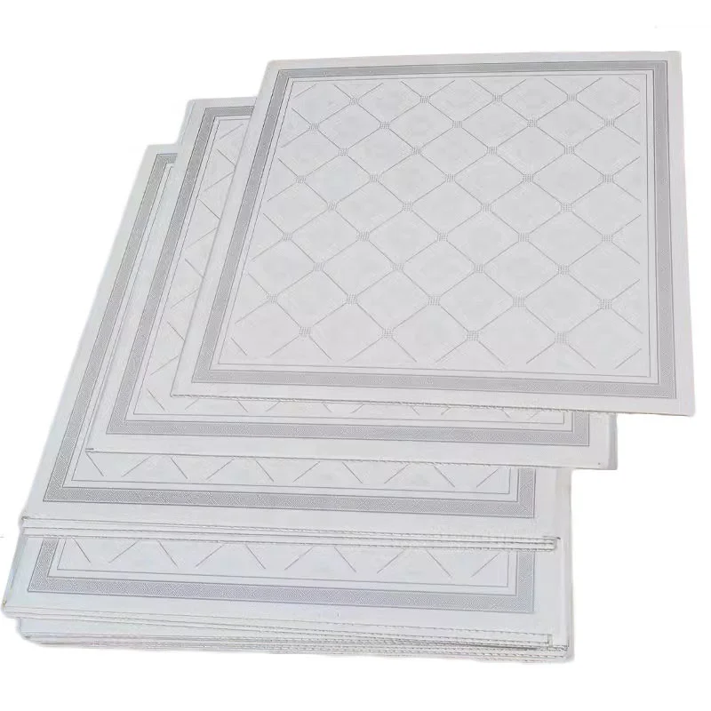 Waterproof new Arrival 595x595x7mm 60x60 Square PVC Ceiling