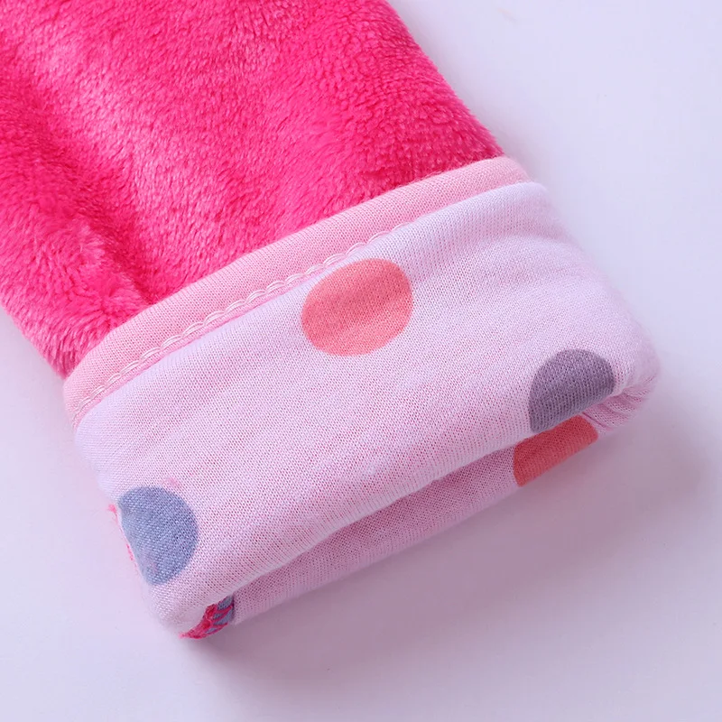 Winter Warm Kids Robe Hooded Pajamas Flannel Boy Girl Bathrobe Cartoon Sleepwear Nightgown Child Clothes