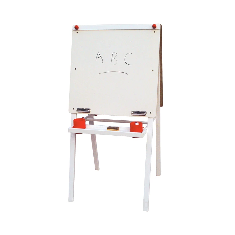 double side adjustable kids whiteboard with easel , small wooden easel , chalk board with easel