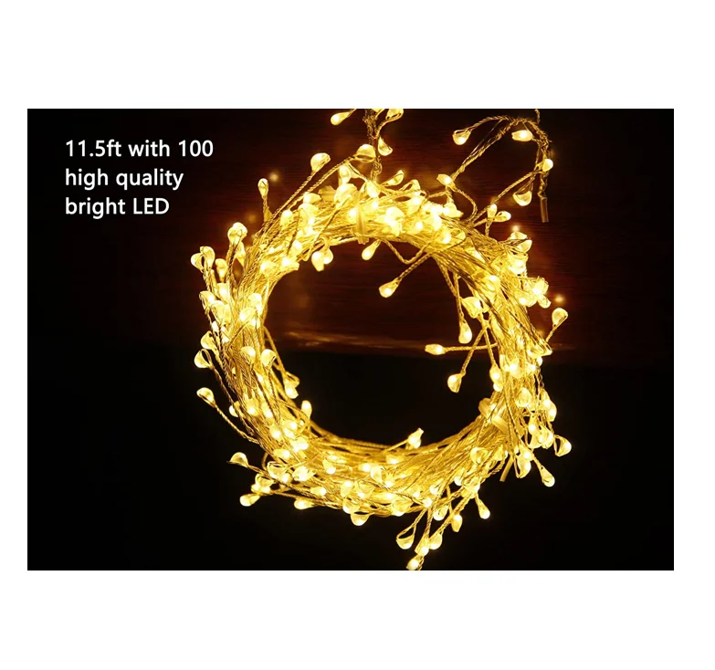 Customize led Firecracker String Lights USB Fairy Lights Firecracker Cluster  11.5Ft 100LED christmas Lights