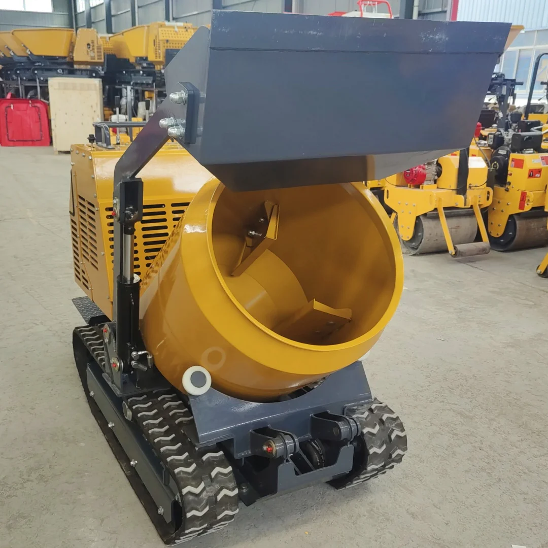 HT750 Concrete mixing tank High Adaptability Mini Concrete Mixer Truck Tracked Mini Dumper Gasoline Mini Concrete Mixer