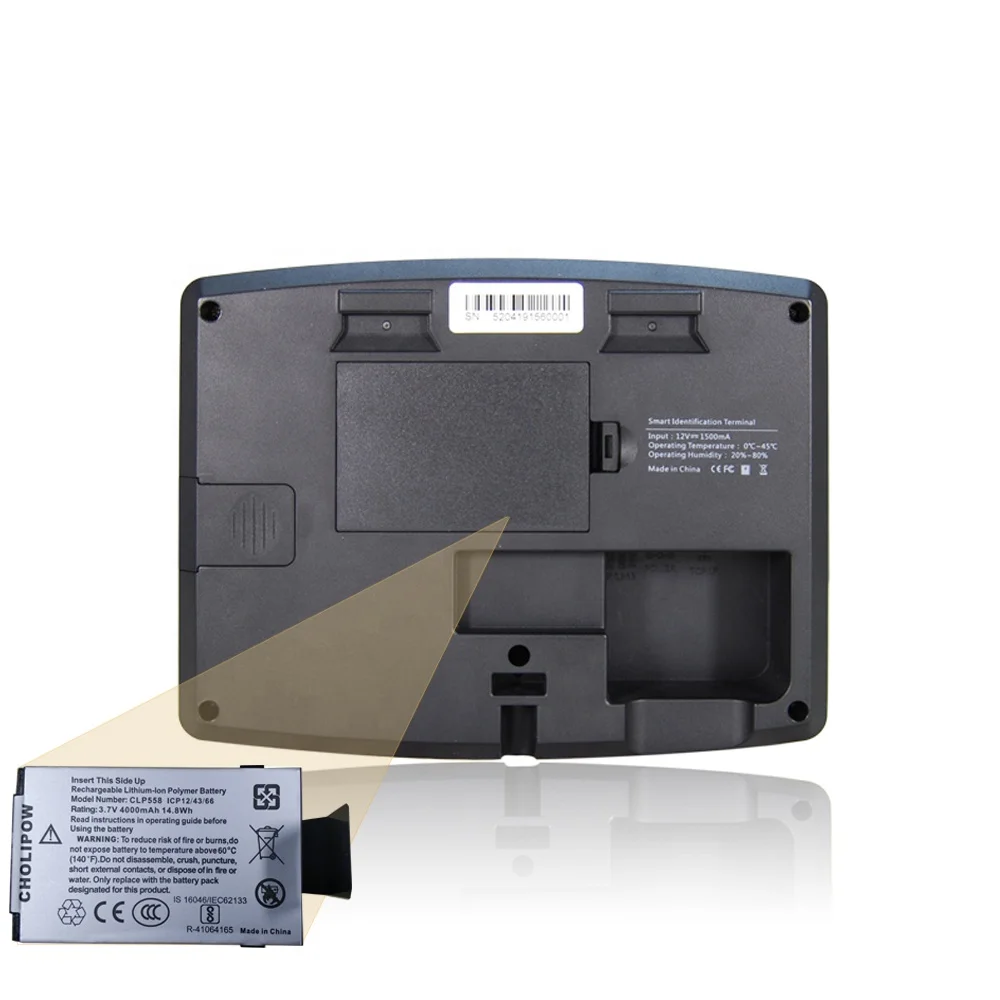 RFID Card Reader and Biometric Fingerprint Time Attendance System Device with built-in Battery