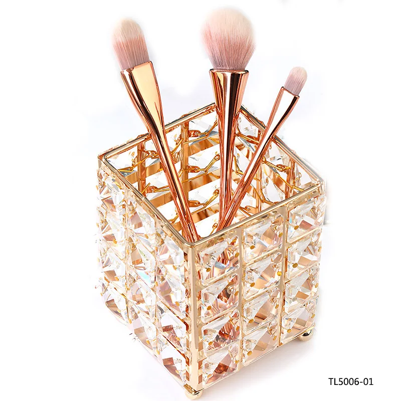 Plastic Brush Pot Storage 1/6 New Custom Cosmetic Make up brushes Storage Case Pink Makeup Brush Holder Cup