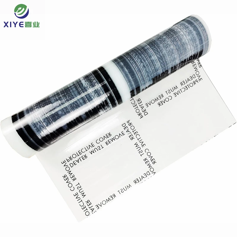custom colour thickness self-adhesive surface protective car carpet protection film with logo printing