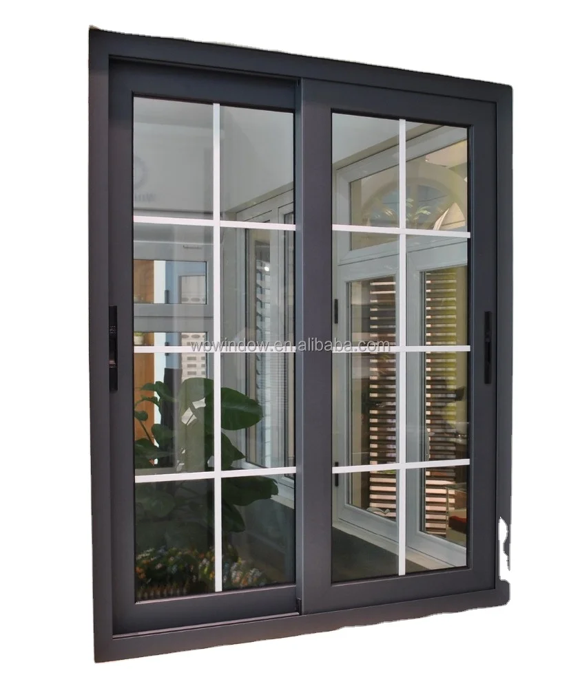 Replacement Modern Design House Slide Window Bullet Proof Aluminum Sliding Glass Windows