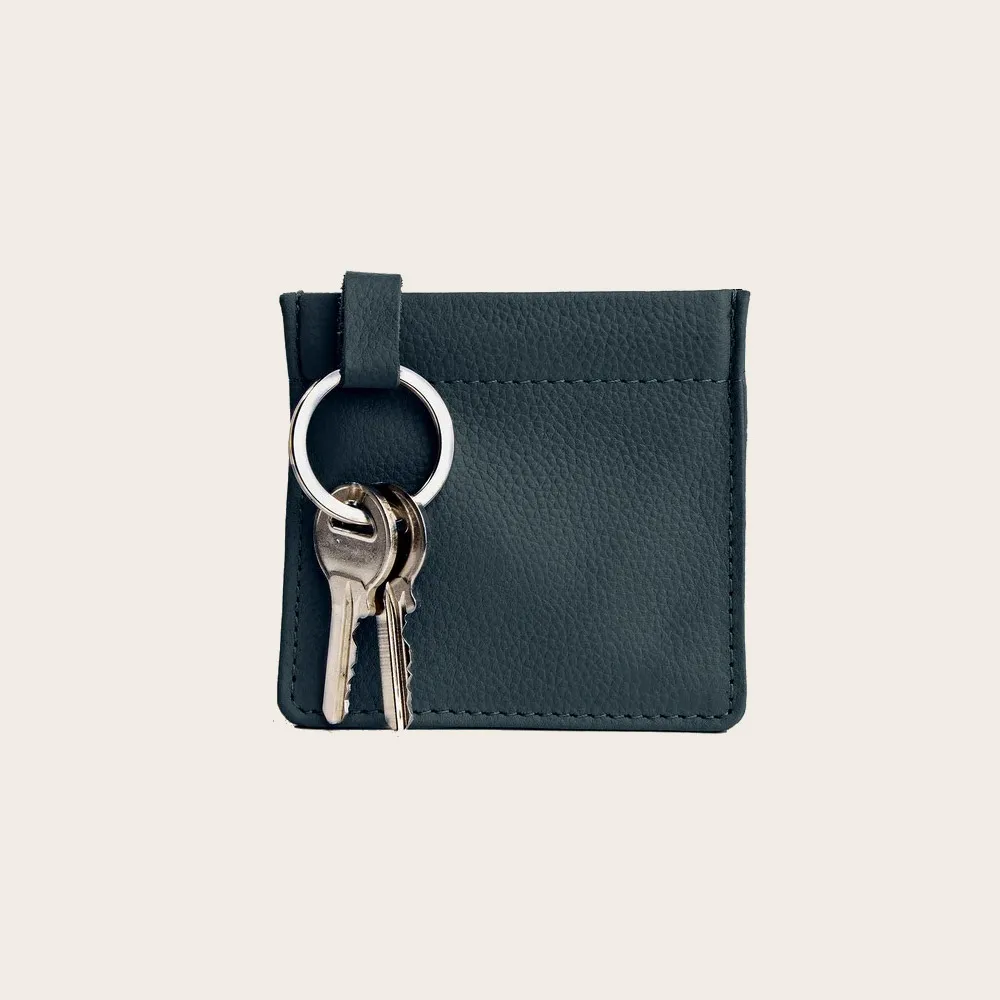 High quality classic luxury wholesale ladies coin key pouch custom leather coin purse keychain
