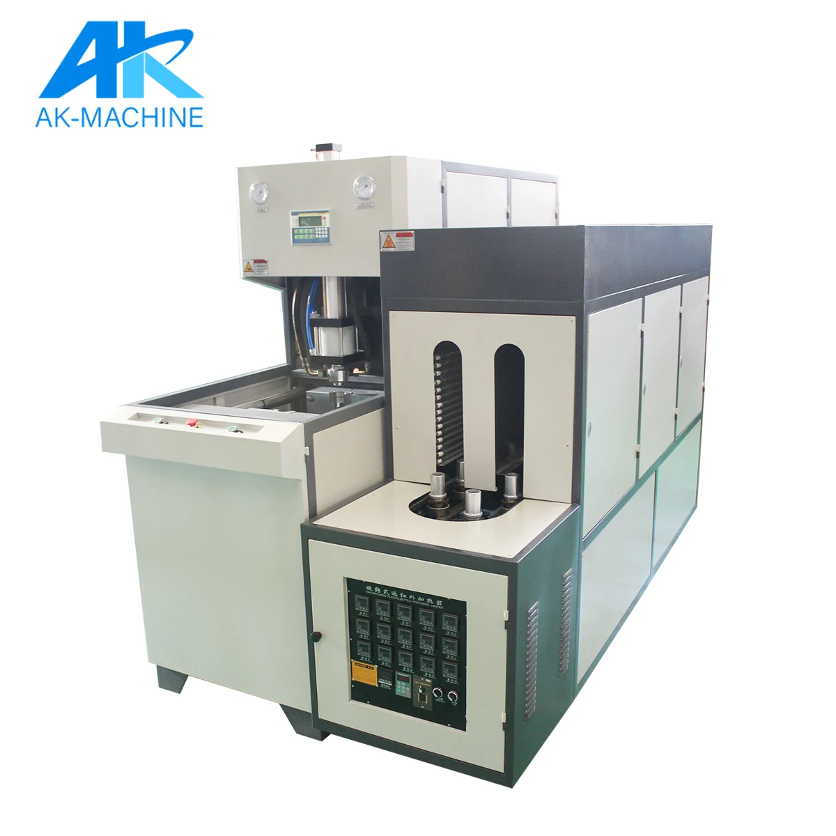 2Cavity PET Plastic Bottle Molding Blowing Machine Including Pump