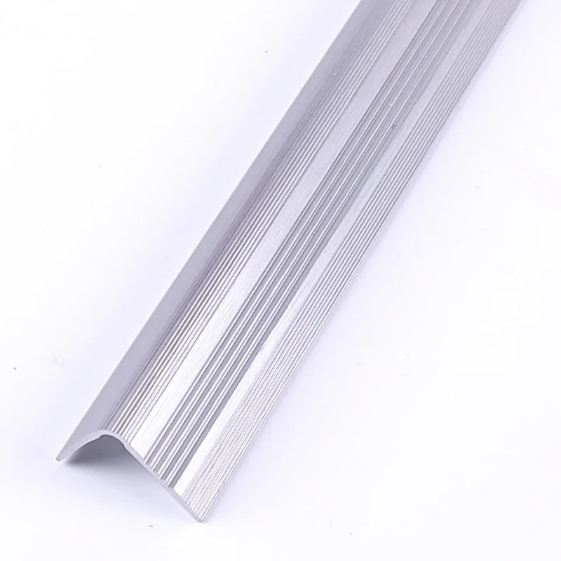 Foshan FSF Metal Stair Edging Profiles Anti-slip Durable Metal Aluminium Tile Luminous Strip Anodized Black Stair Edge Nosing