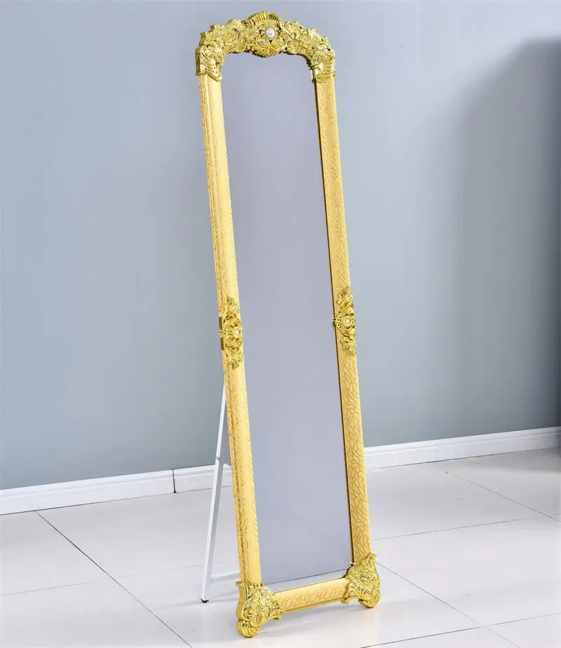 Wholesale Gold Aluminum Frame Decorative Modern Dressing Room Wall Full Length Floor Mirror