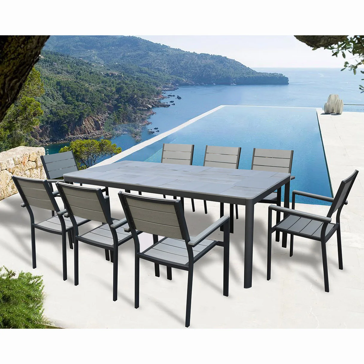 9 шт., набор садовой мебели