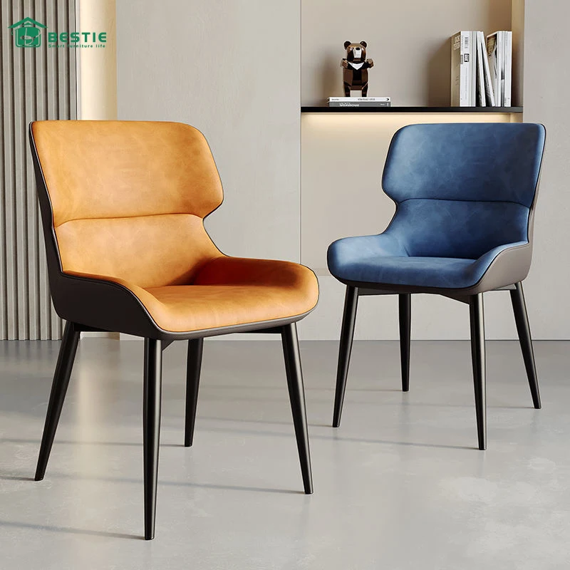Factory Wholesale Nordic Modern Dining Room Furniture Gold Restaurant Chair Leather Dining Chair
