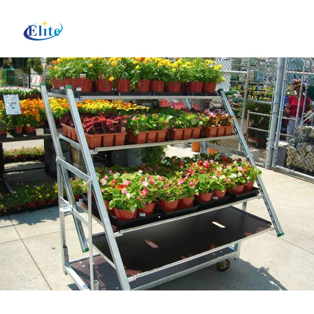 plant nursery cart / garden nursery trolley / flower cart