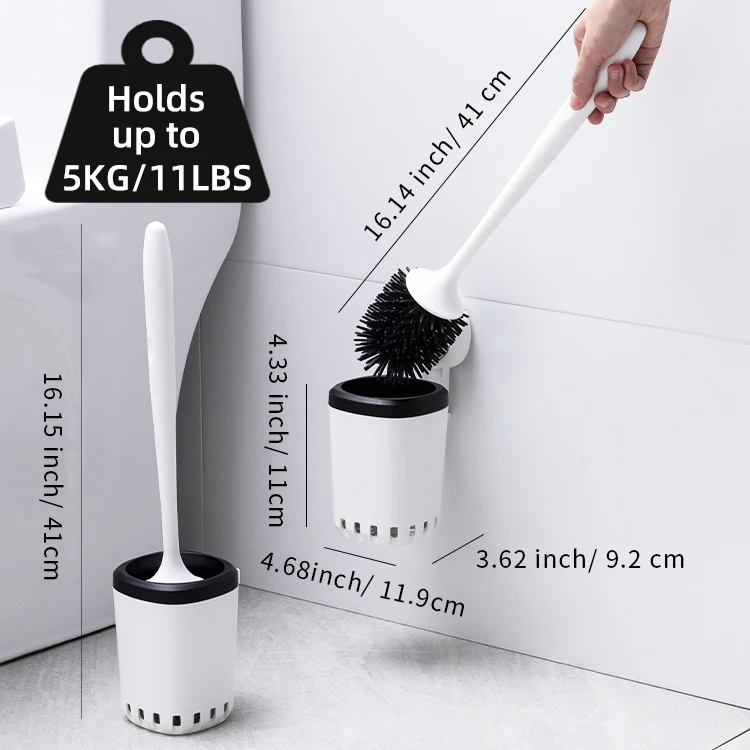 Тарелка для унитаза Taili из силикона ТПР, нержавеющая сталь, одноразовый держатель щетки и Плунжер, набор для настенного монтажа, дешево