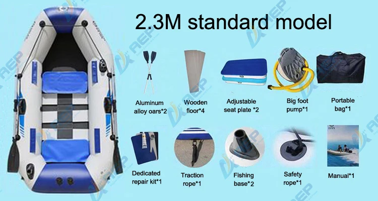 2.3m to 3.6m Hot sale Inflatable Boat rubber boat PVC most popular boat racing made in china