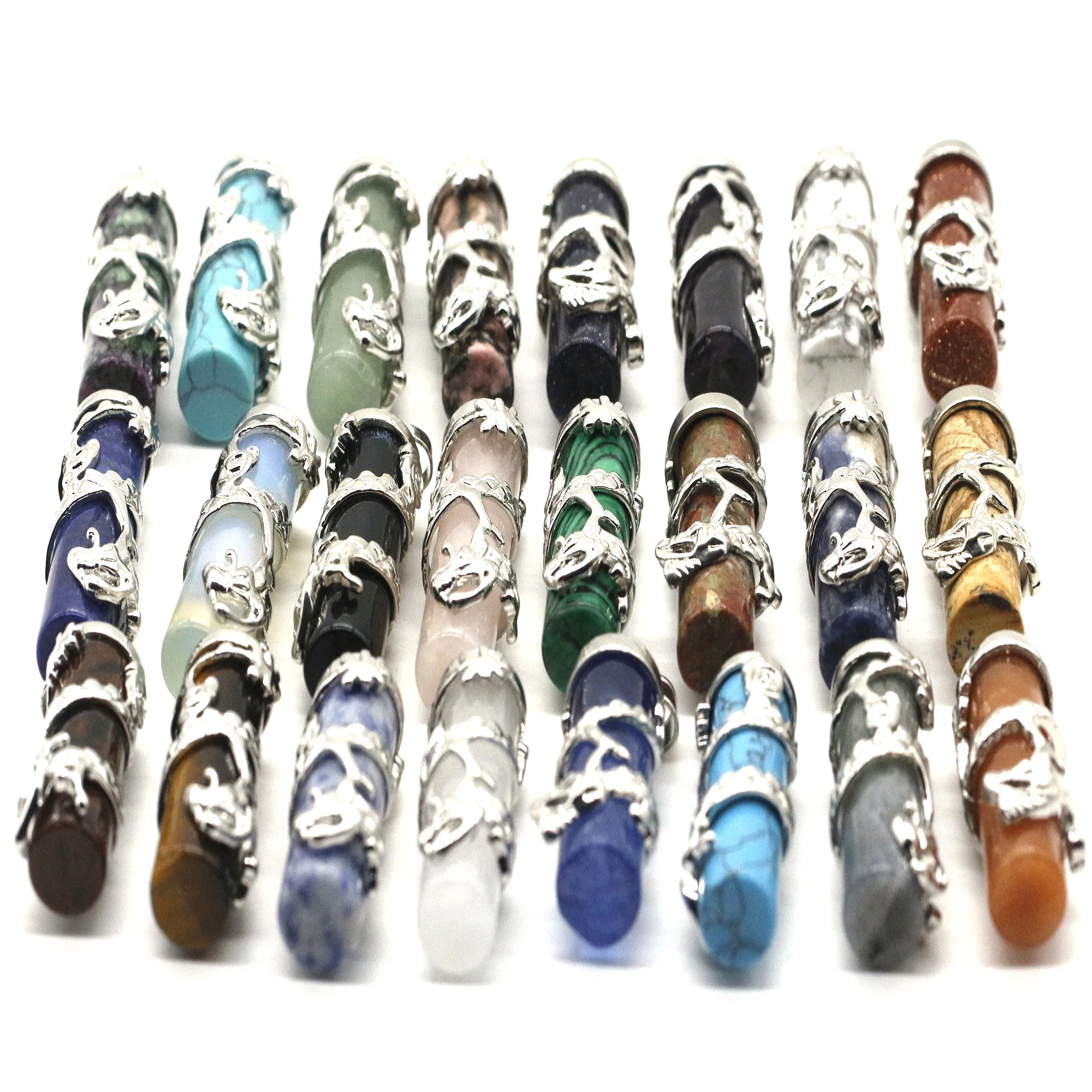 2024 Wholesale gemstone healing crystal pendant dragon gemstone aventurine pendant for healing