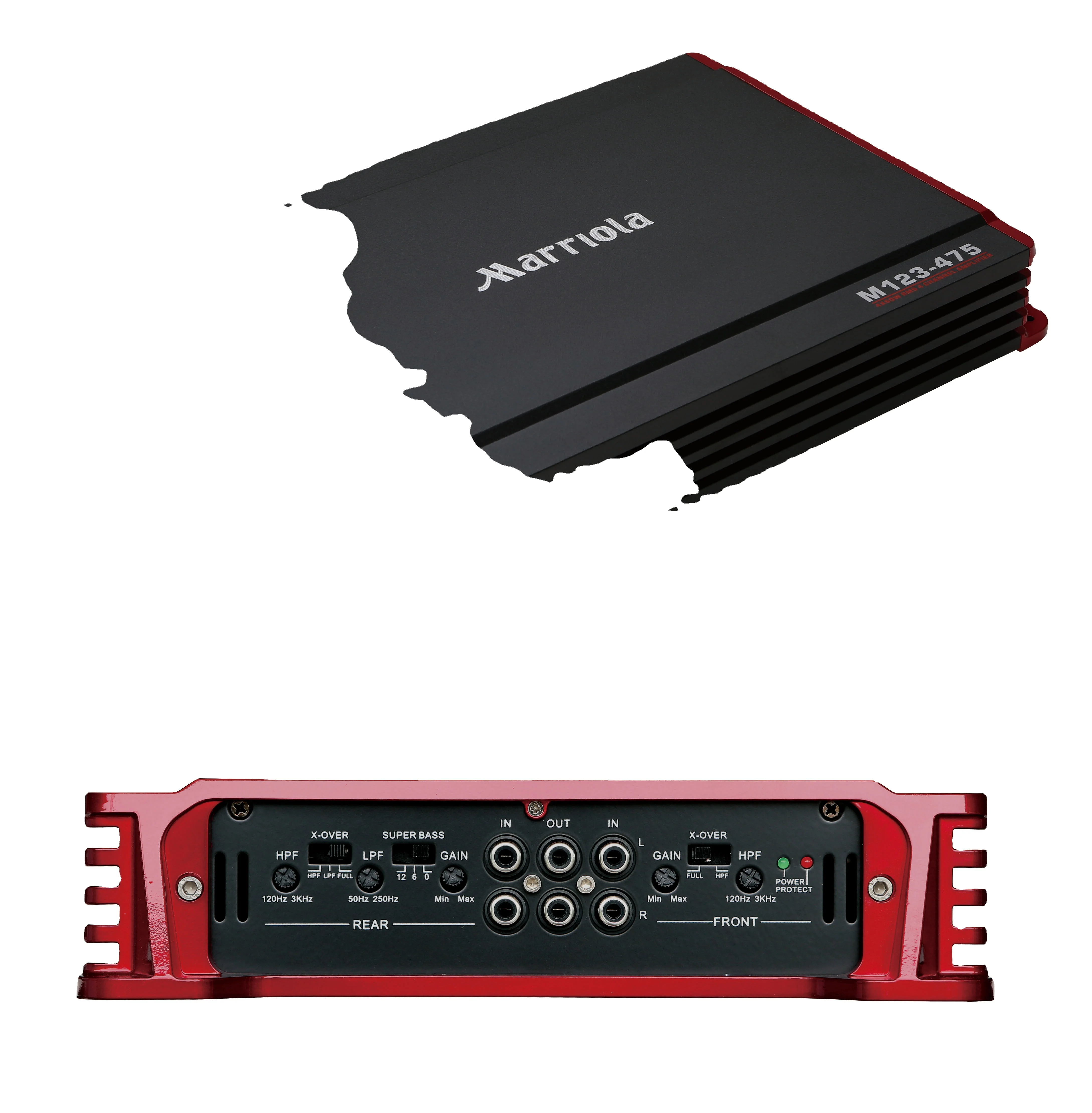 High quality car powerful Amplifier 4*75w RMS REAL POWER  M123-475 4channels