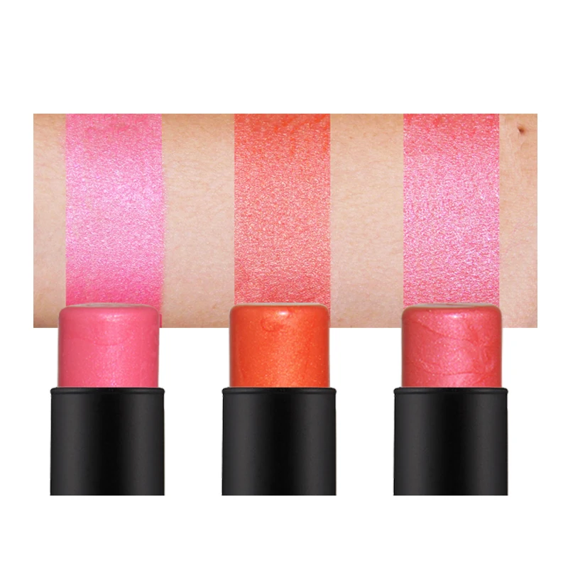 Make Your Own Logo Face Makeup Blush Stick Cruelty Free Private Label 3 Colors Blusher Stick
