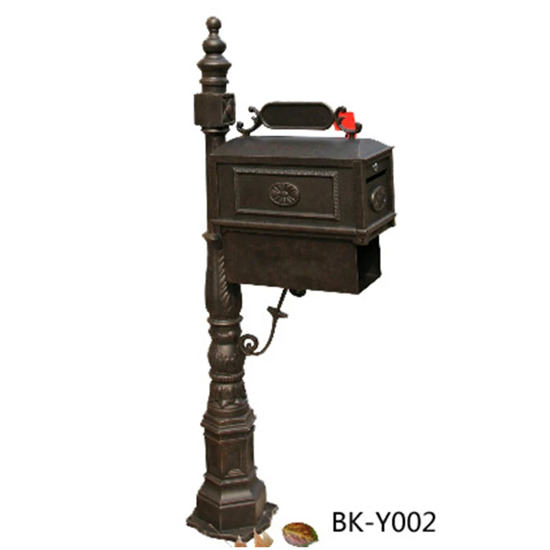 outdoor vertical type postbox home use casting aluminium postbox patio furniture