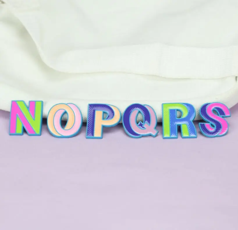 rainbow color 26 letters initial lapel pin, soft enamel colorful alaphabet A-Z pin badge emblem for garment hat pin souvenir