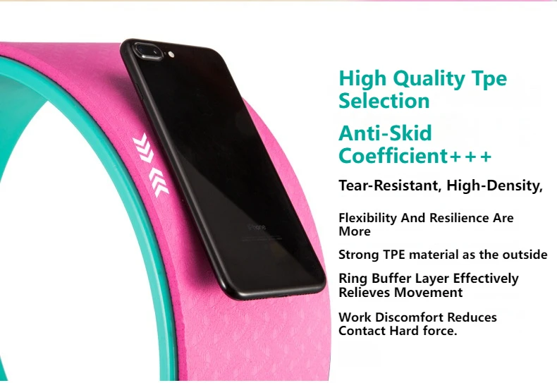 Custom Eco Friendly ABS TPE Back Yoga Wheel Roller Flexible Non Slip Back Pilates Yoga Circle