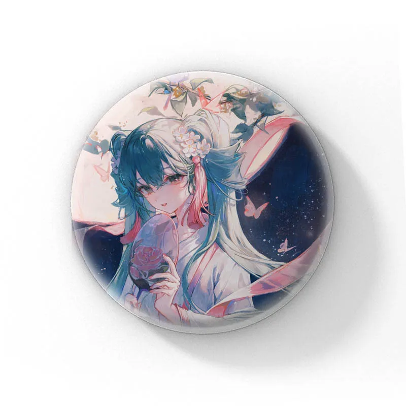 Custom Pin Button Badge Tinplate Glitter Holographic Badge Metal Tin Badge Buttons