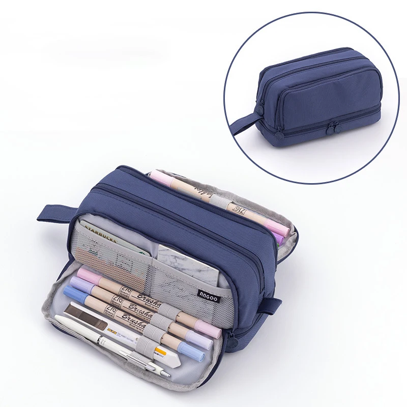 New Portable Pencil Pouch Handheld Pen Bag Cosmetic Bags Large Pencil Case for Teen