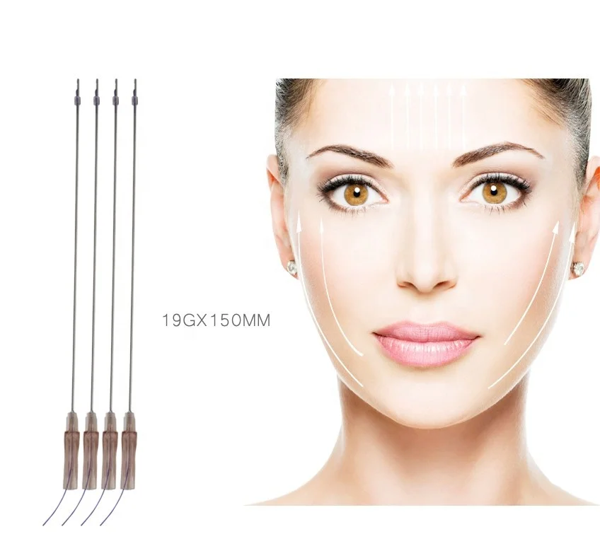 korea pdo thread COG 4D L 19g 100mm barbed fios de liso 4d cog pdo thread for facial lift