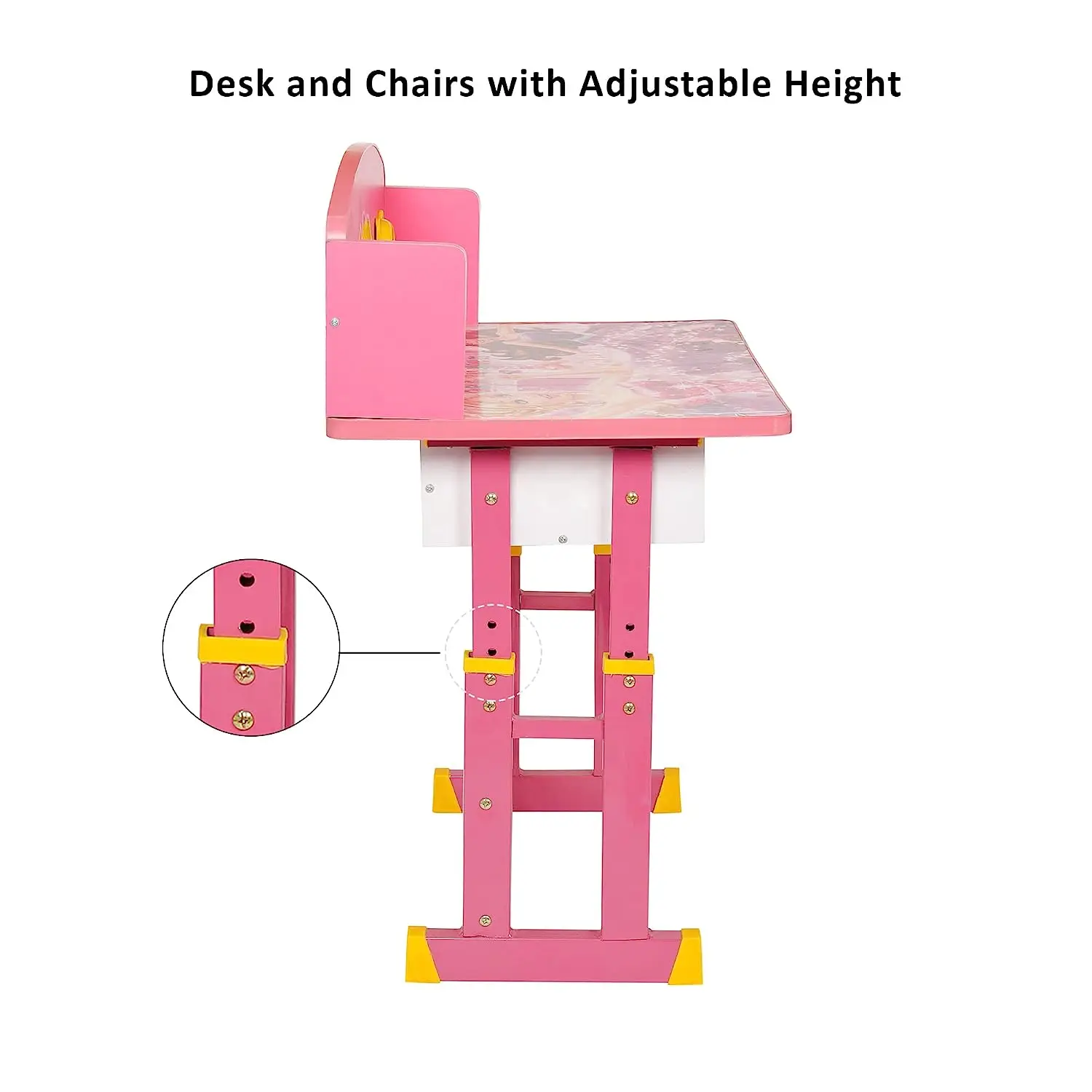 Wholesale Cheap India Toby Pink Baby Desk Premium Table Kids Furniture Wooden Children Student School Desks Chair for Classroom