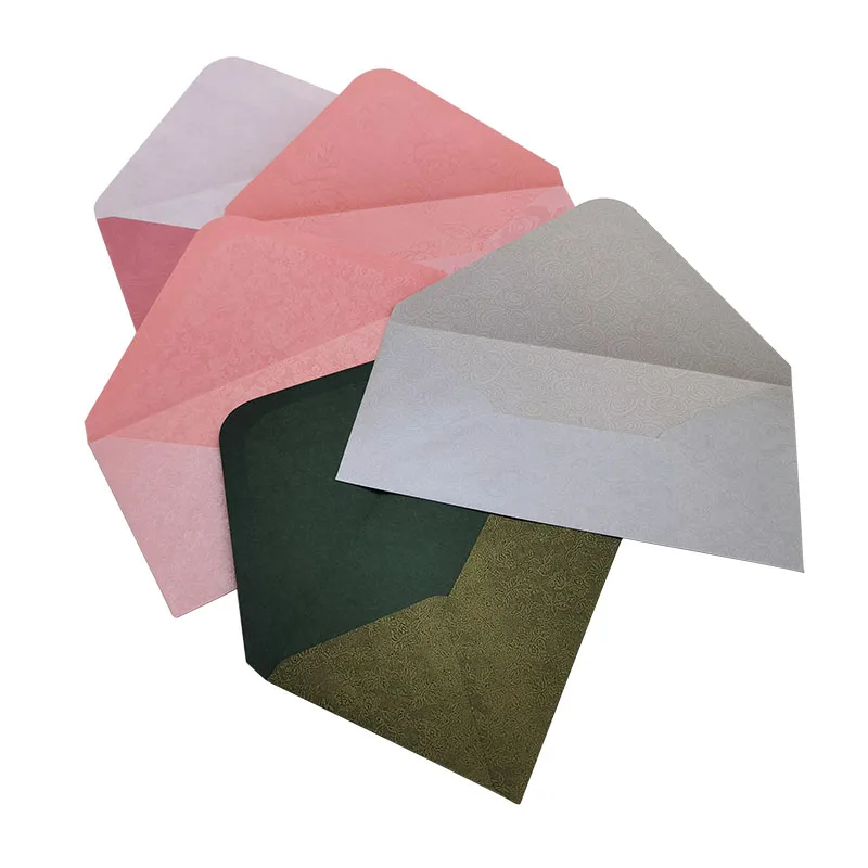 Многоразовый фольгированный бумажный конверт с тиснением цветов, свадебное письмо с роскошным антикварным приглашением для посещения