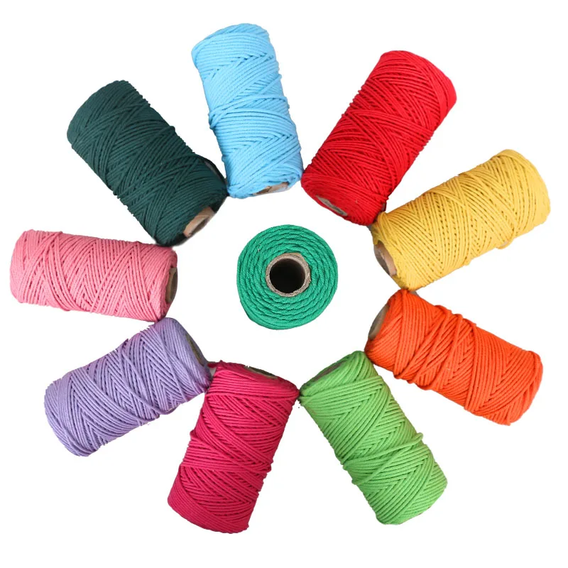 
Macrame cord color rope mesh cotton twine for wall hanging crafts knitting, 