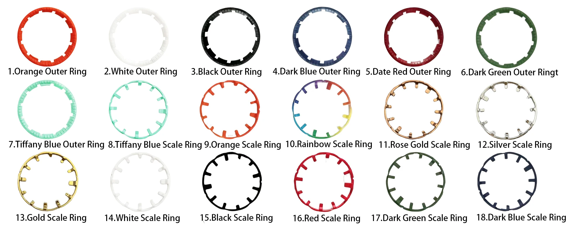 Drop shipping DIY Modification Watch Dial For Casio Ga-2100 Watch Dial Inner Ring For G shoc-k Ga2100 Watch Accessories