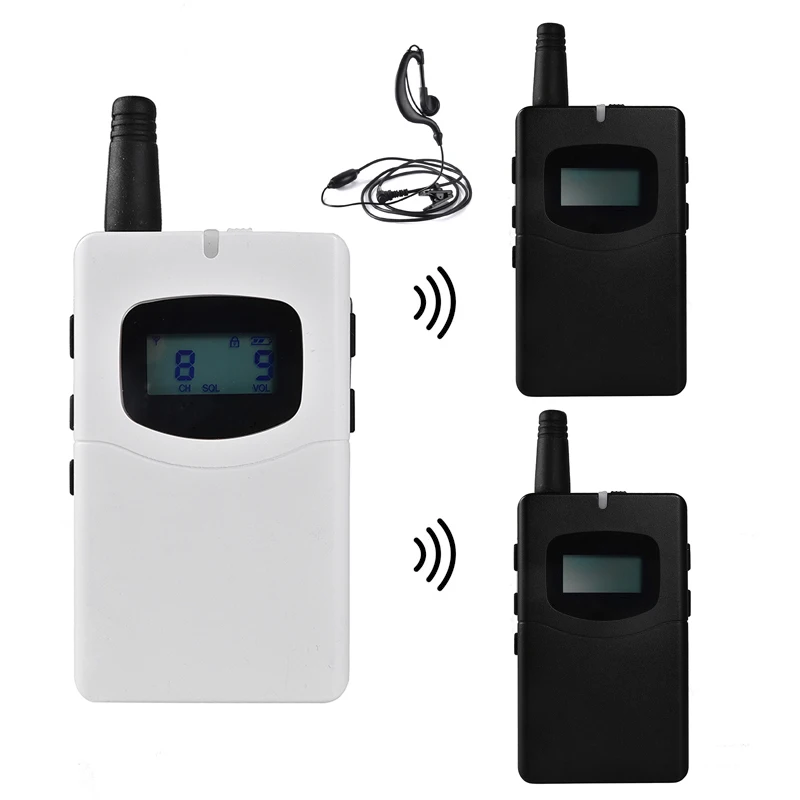 Tourism digital UHF whisper tour guide radio receiver and transmitter for Italy visitors