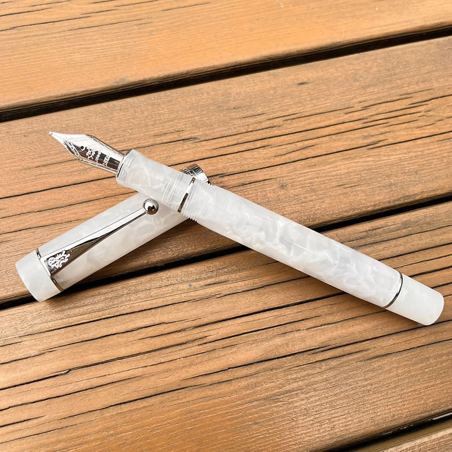 1pc Jinhao Century 100 Tofu Series - Stylish Acrylic Fountain Pen with 18K Gold Plated Nib - Durable Metal Promotional Gift