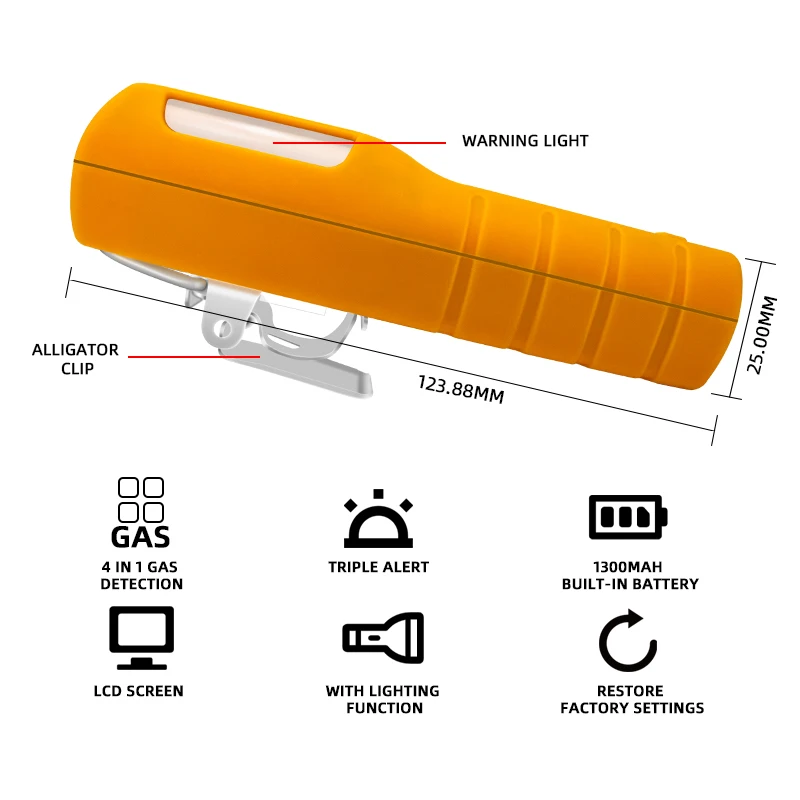 Safewill Gas Detector offers four-gas detection for high risk areas,portable multi  gas detector monitors