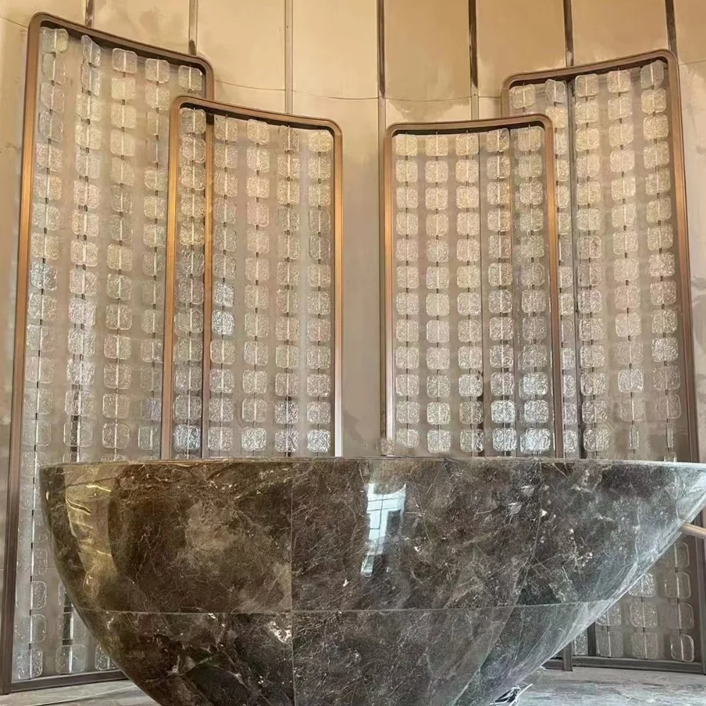 Glass wall partitions modern office living room decor panel partition screens movable arabic acrylic automatic room divider