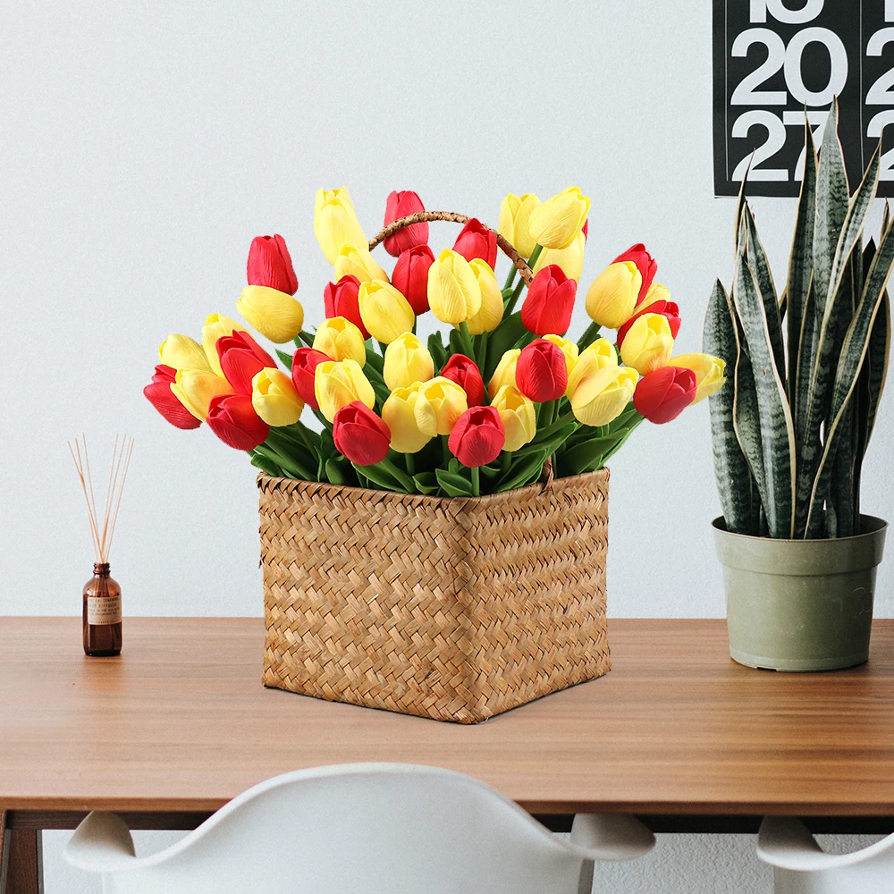 NEWGARDEN Artificial Flower Bouquet Mini Tulip EVA Hot Sale Real Touch EVA Decorative Flowers Bouquet Wedding