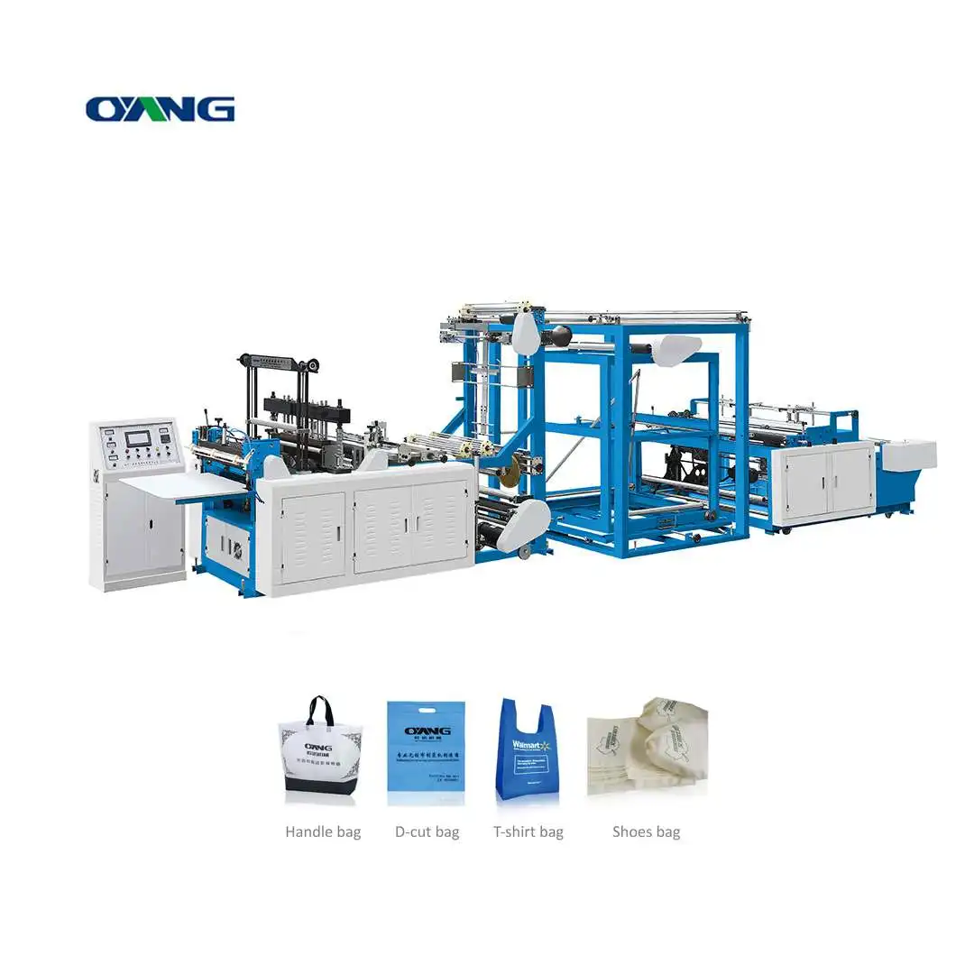 ONL-C700 Fully Automatic Biodegradable Non Woven Fabric Bag Making Machine Non Woven D-cut Bag Making Machine