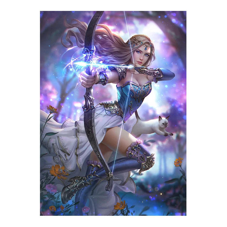 Fantasy Girl Diamond Painting DIY Mosaic Embroidery 5D Brave Heroine Home Accessories 5L1294