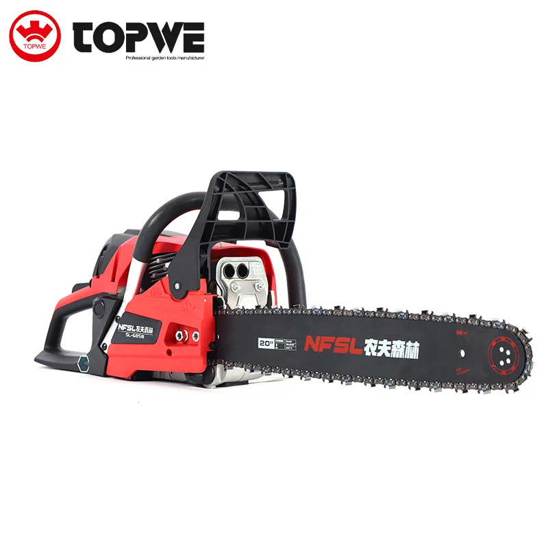 TOPWE CE одобренный Набор садовых инструментов 58cc 2-тактный двигатель цепная пила заточка бензопила