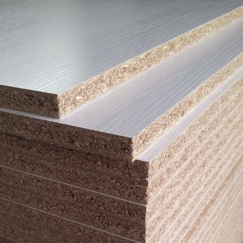 Wholesale White Chipboard 15mm 18mm 366x183 for Wall Panel Door Furniture Ceiling Laminated Board OSB White Melamine Chipboard