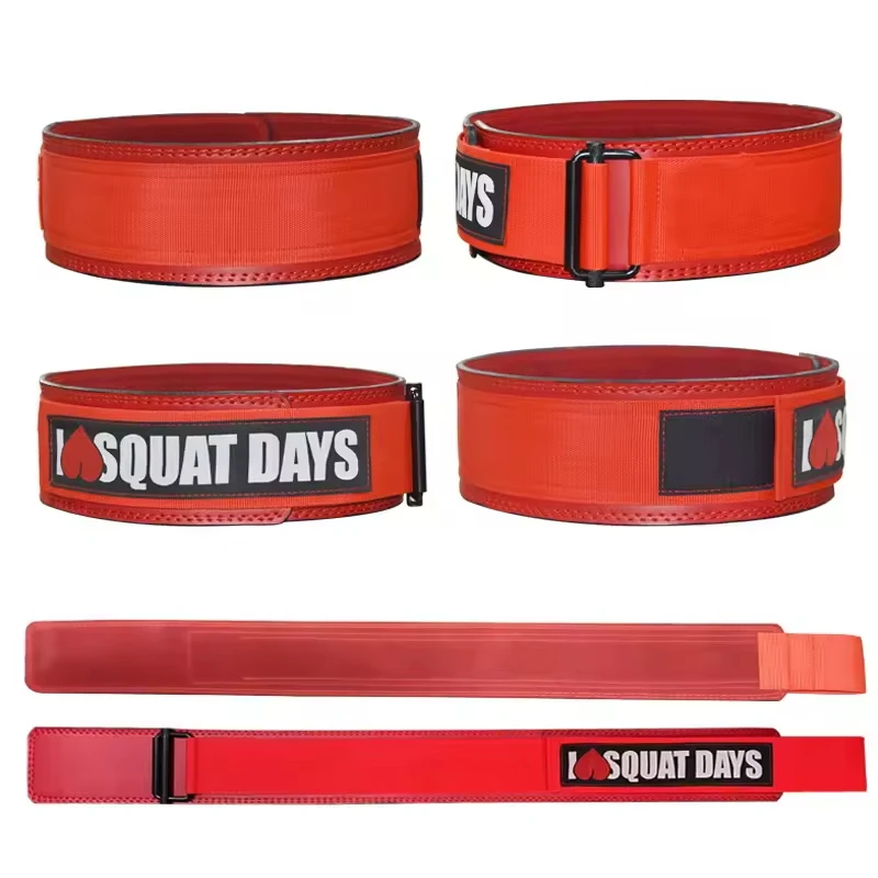 Custom New materials Steel Self-Locking Buckle High Quality Powerlifting Gym Belt Fitness Safety Leather Weight Lifting Belt